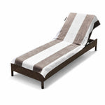 Superior Cabana Striped Cotton Chaise Lounge Chair Cover Set