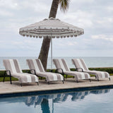 Superior Cabana Striped Cotton Chaise Lounge Chair Cover Set