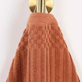 Soho Ribbed Cotton Absorbent Face Towel/Washcloth Set of 12