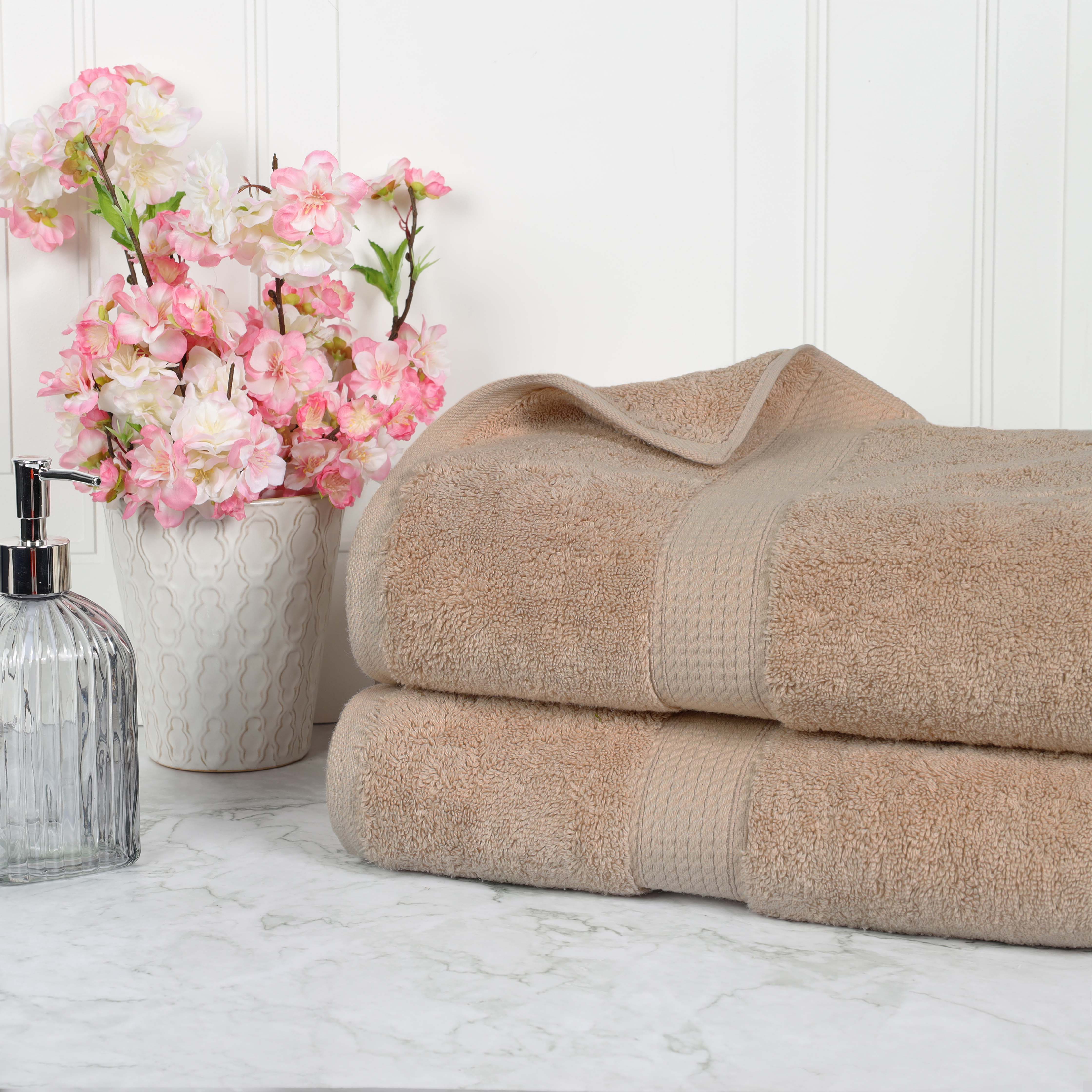 Madison Egyptian Cotton Pile Plush Heavyweight Bath Sheet Set of 2 - Egyptian Cotton Bath Sheet by Superior