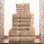 Madison Egyptian Cotton Pile Plush Heavyweight 10 Piece Towel Set - Egyptian Cotton Towel Set by Superior