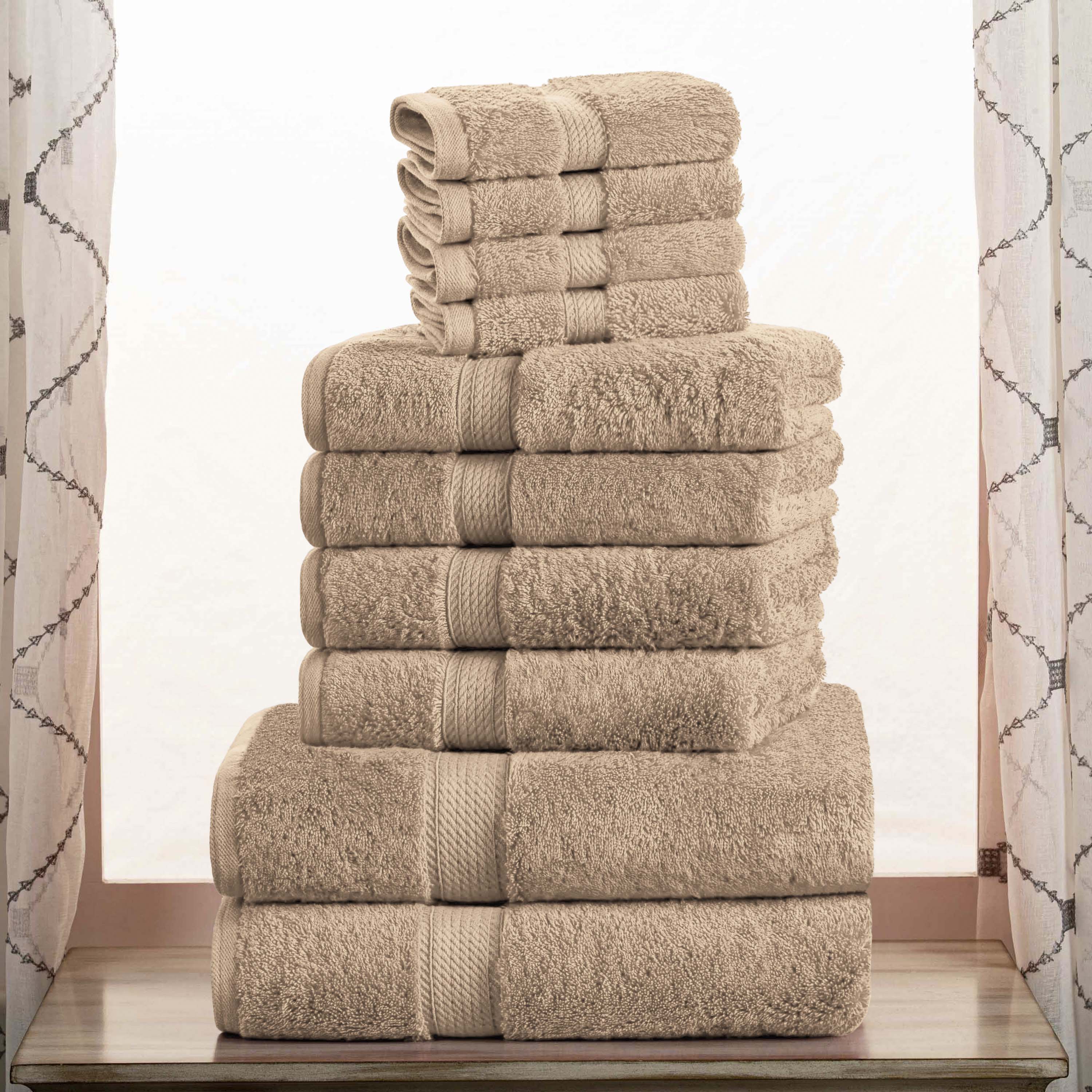 Madison Egyptian Cotton Pile Plush Heavyweight 10 Piece Towel Set - Egyptian Cotton Towel Set by Superior