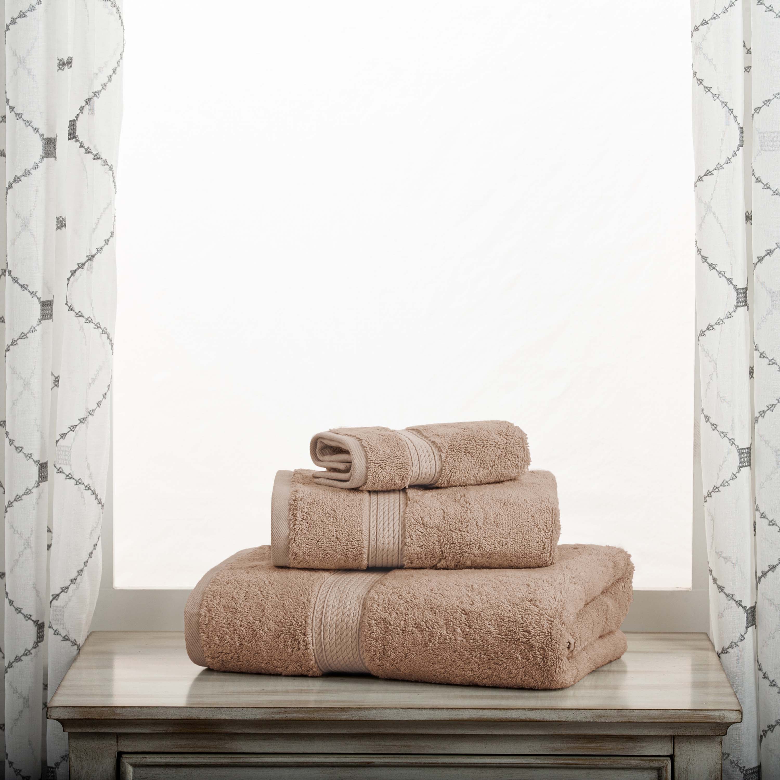 Egyptian Cotton Madison Plush Towel Set 3 Piece - Egyptian Cotton Towel Set by Superior Brand