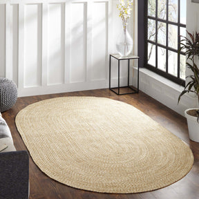 Reversible Braided Eco-Friendly Area Rug Indoor Outdoor Rugs - LatteWhite
