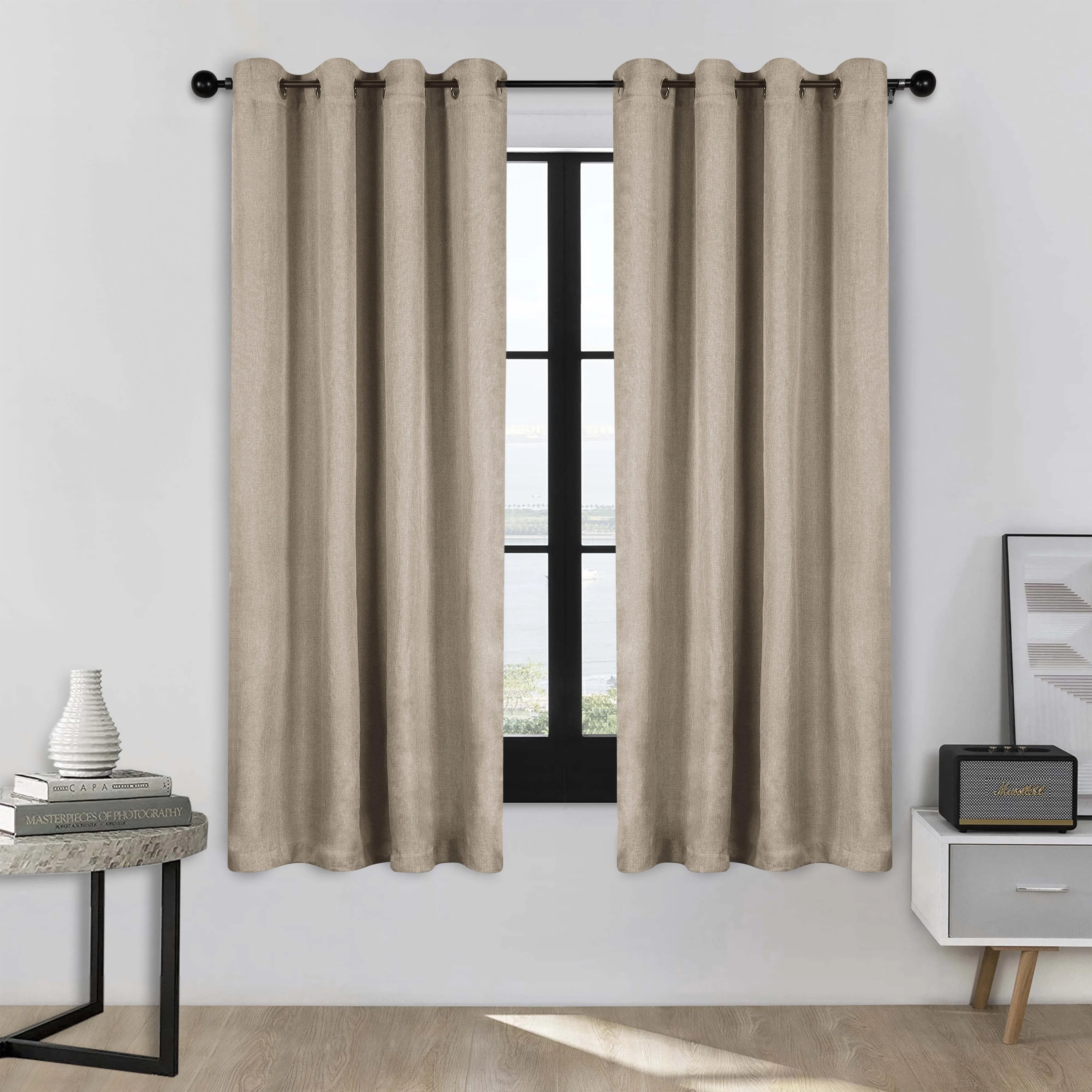 Linen Washable Room Darkening Blackout Curtains, Set of 2 - Blackout Curtains by Superior Brand