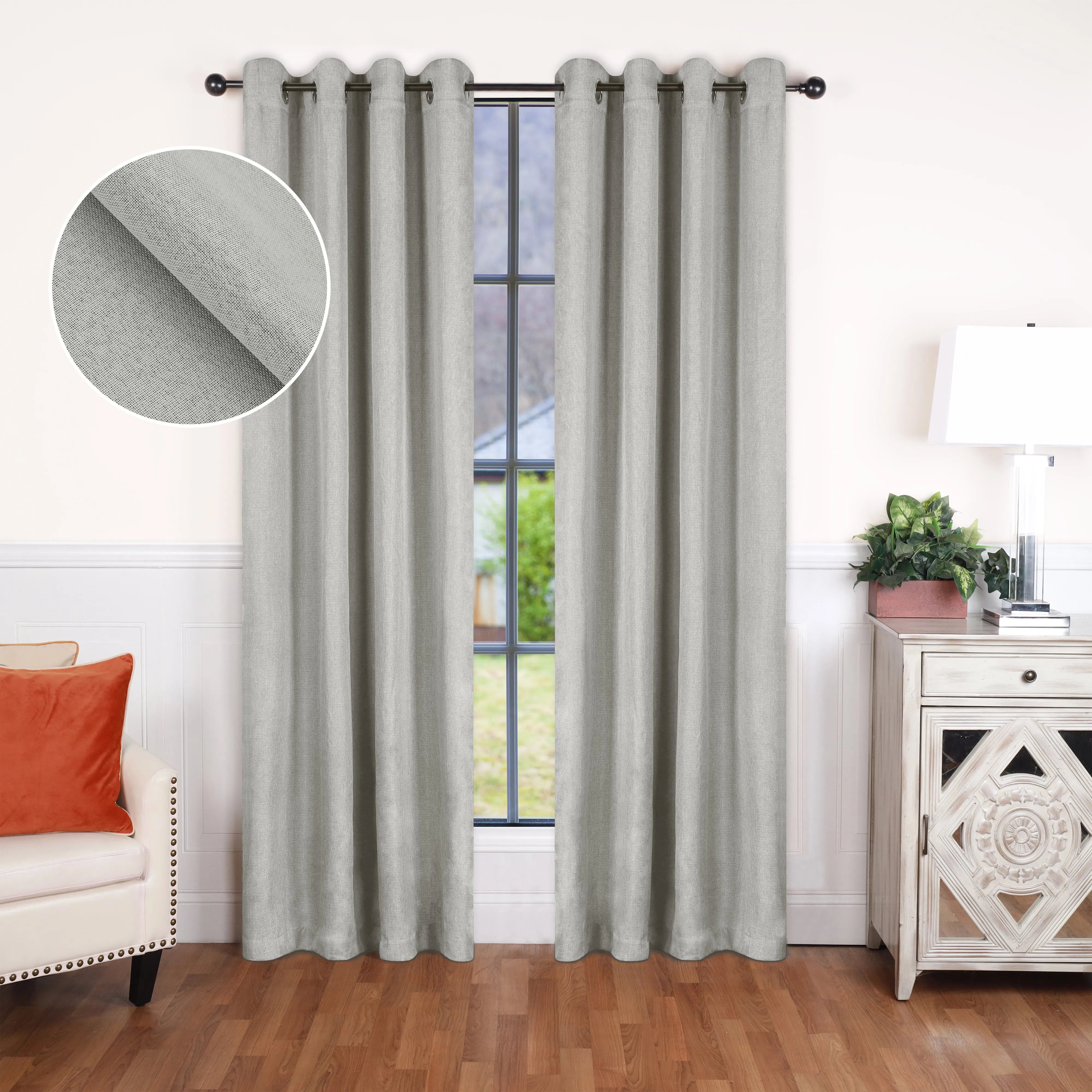 Linen Washable Room Darkening Blackout Curtains, Set of 2 - Blackout Curtains by Superior Brand