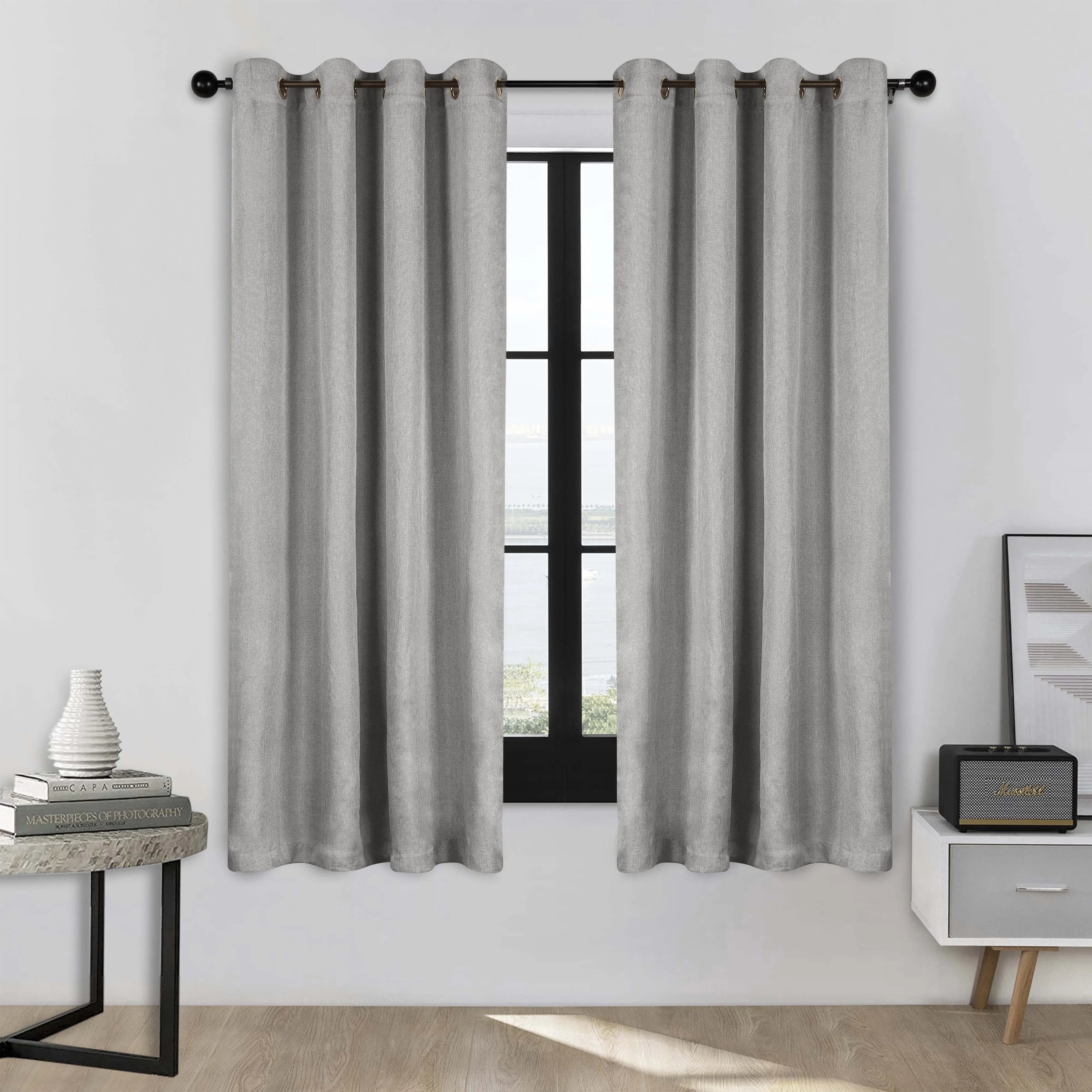 Linen Washable Room Darkening Blackout Curtains, Set of 2 - Blackout Curtains by Superior Brand