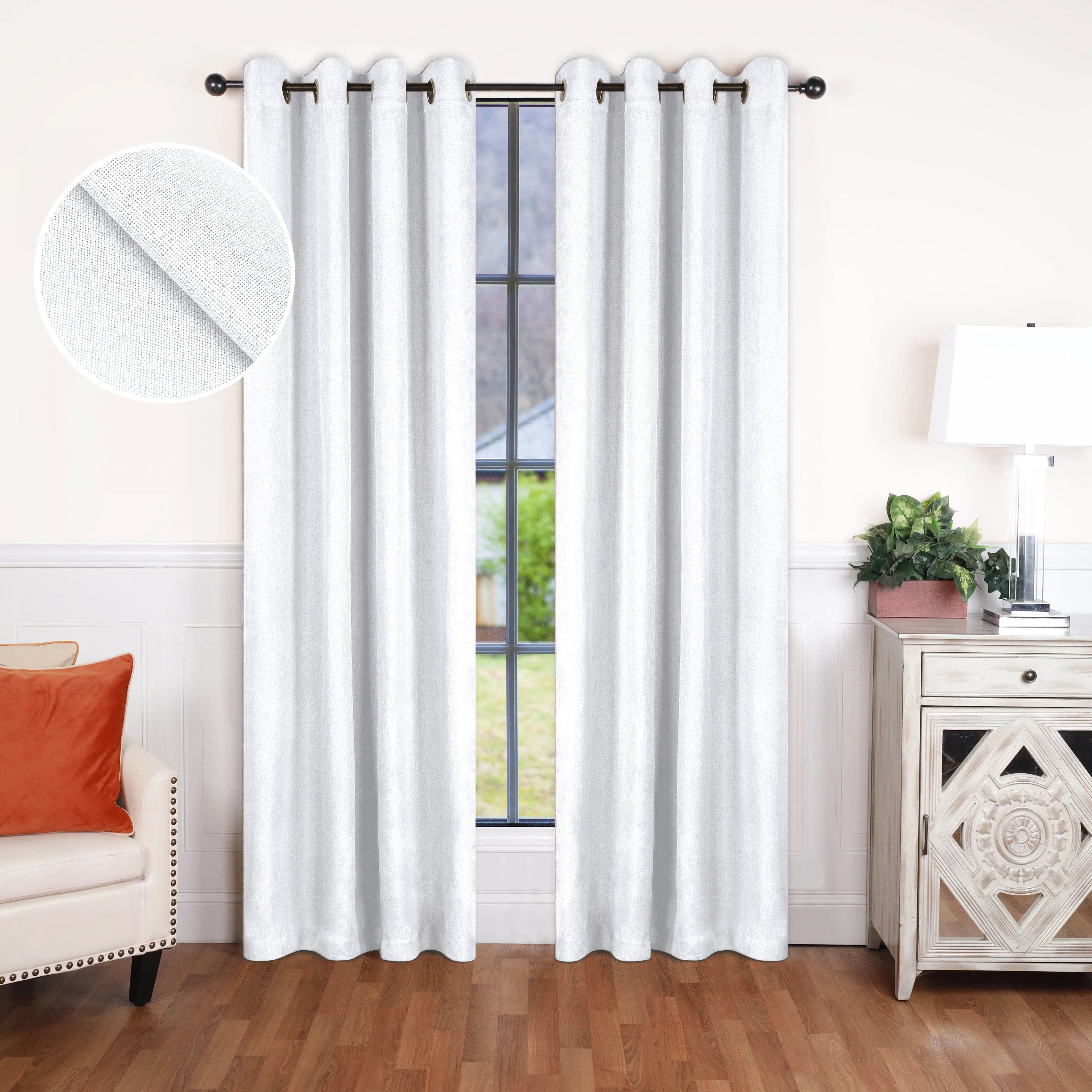 Linen Washable Room Darkening Blackout Curtains, Set of 2 - Blackout Curtains by Superior Brand