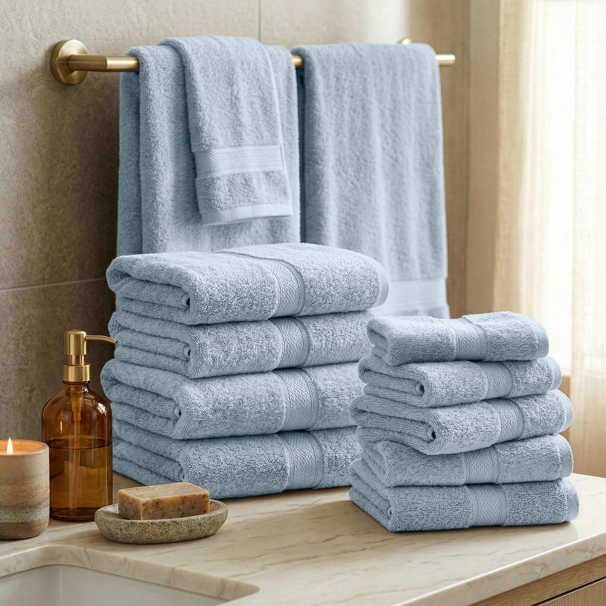 Egyptian Cotton Madison Plush Towel Sets By Superior Brand