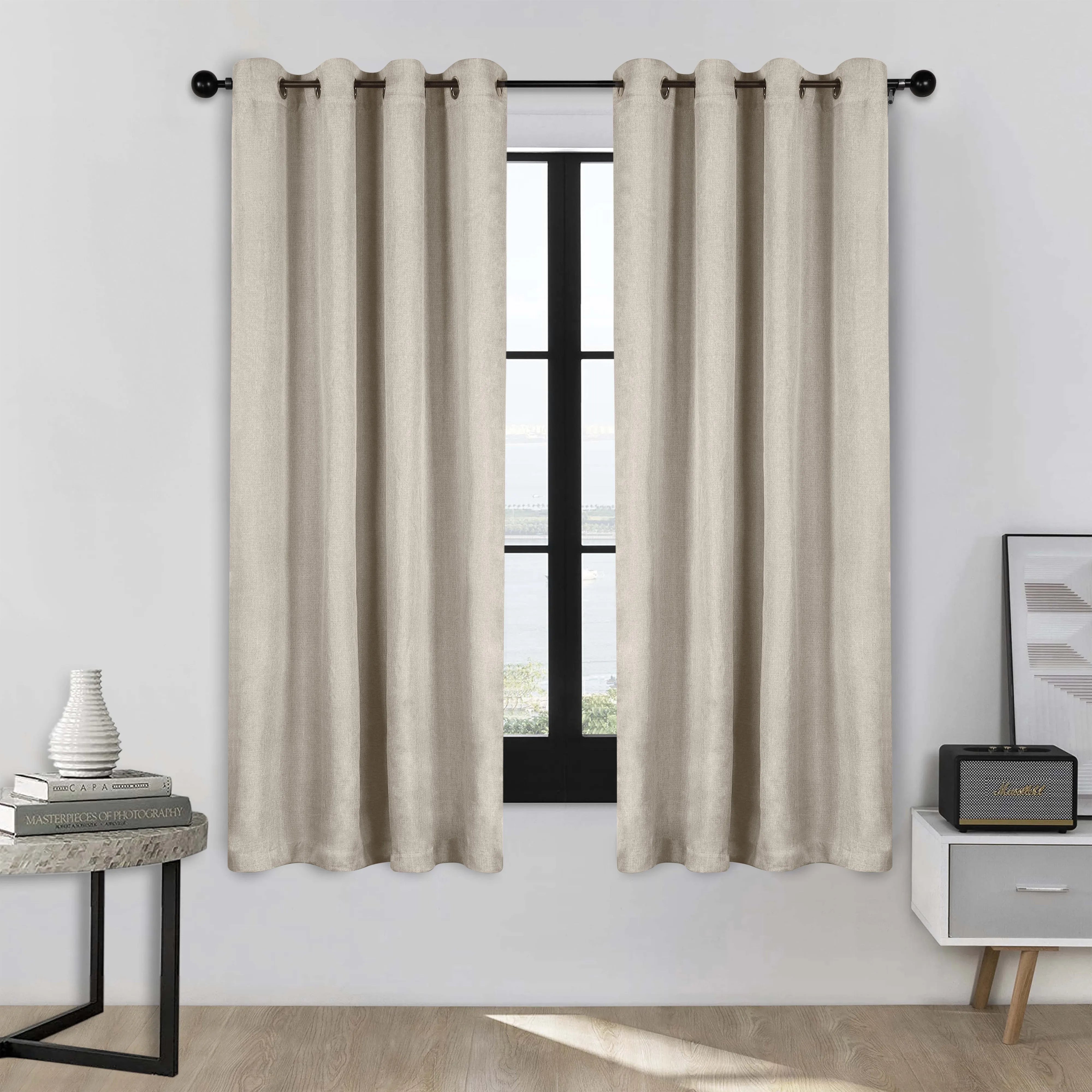 Linen Washable Room Darkening Blackout Curtains, Set of 2 - Blackout Curtains by Superior Brand