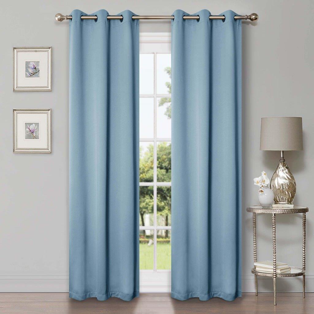 Solid Machine Washable Room Darkening Blackout Curtain 42 Inches - Blackout Curtains by Superior