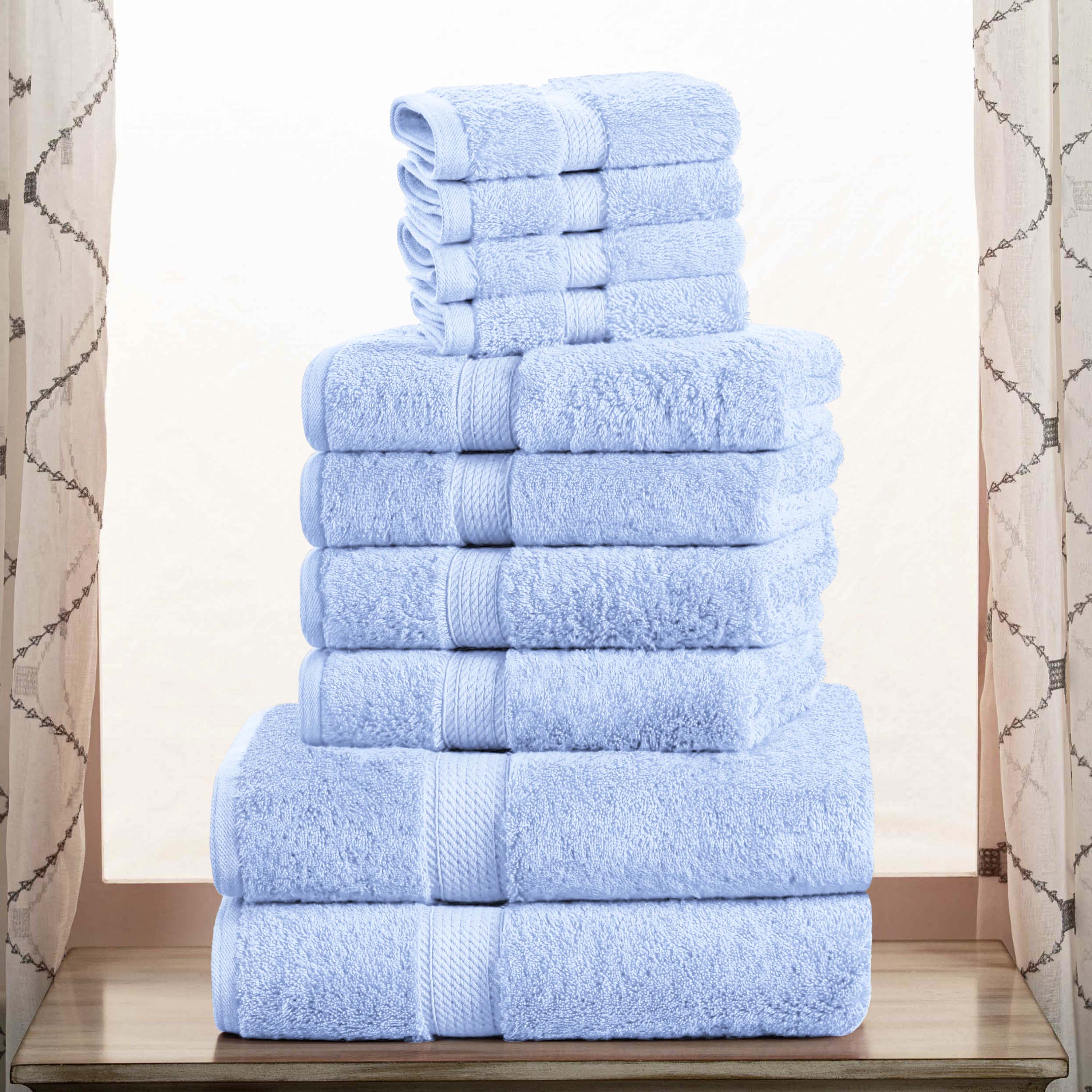 Madison Egyptian Cotton Pile Plush Heavyweight 10 Piece Towel Set - Egyptian Cotton Towel Set by Superior