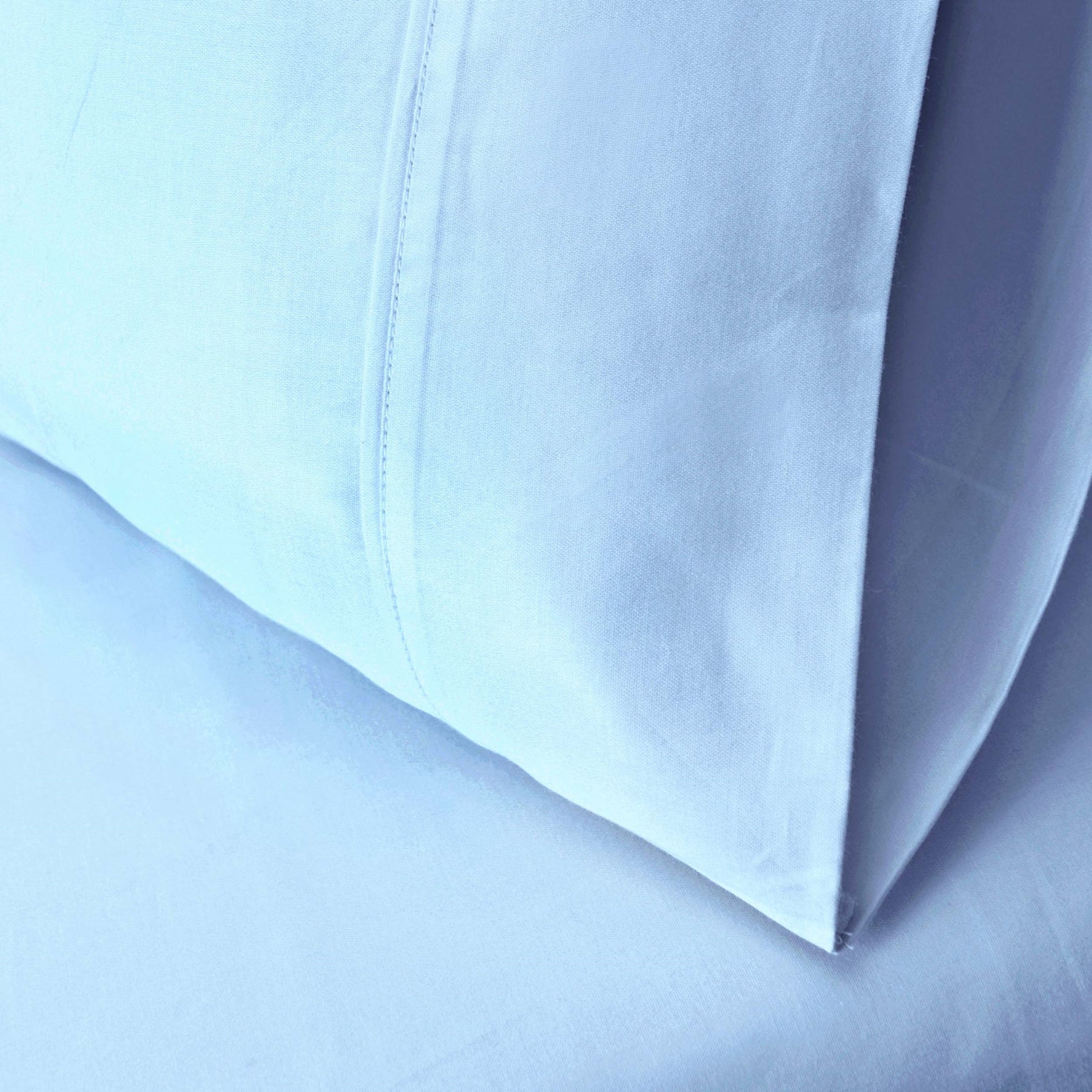Superior Egyptian Cotton 700 Thread Count 2 Piece Pillowcase Set - Light Blue
