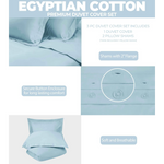 Egyptian Cotton 400 Thread Count Solid Luxury Duvet Cover Set - Egyptian Cotton Duvet Cover Set by Superior Brand