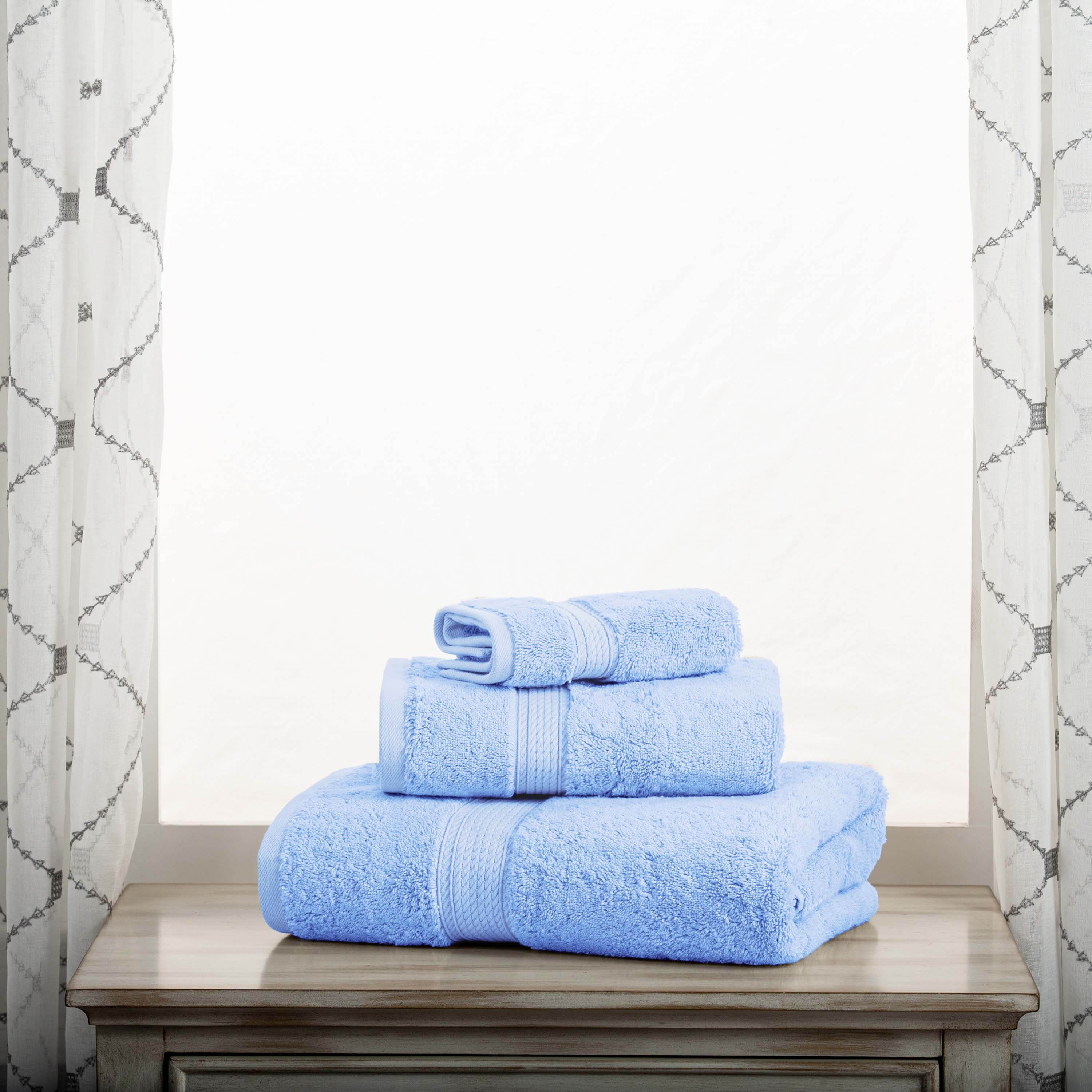 Egyptian Cotton Madison Plush Towel Set 3 Piece - Egyptian Cotton Towel Set by Superior Brand