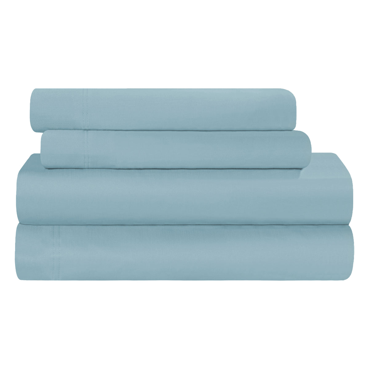 300 Thread Count Rayon From Bamboo Solid Deep Pocket Sheet Set - LightBlue