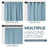 Solid Room Darkening Blackout Curtain Panels, Back Tabs, Set of 2 - Blackout Curtains by Superior