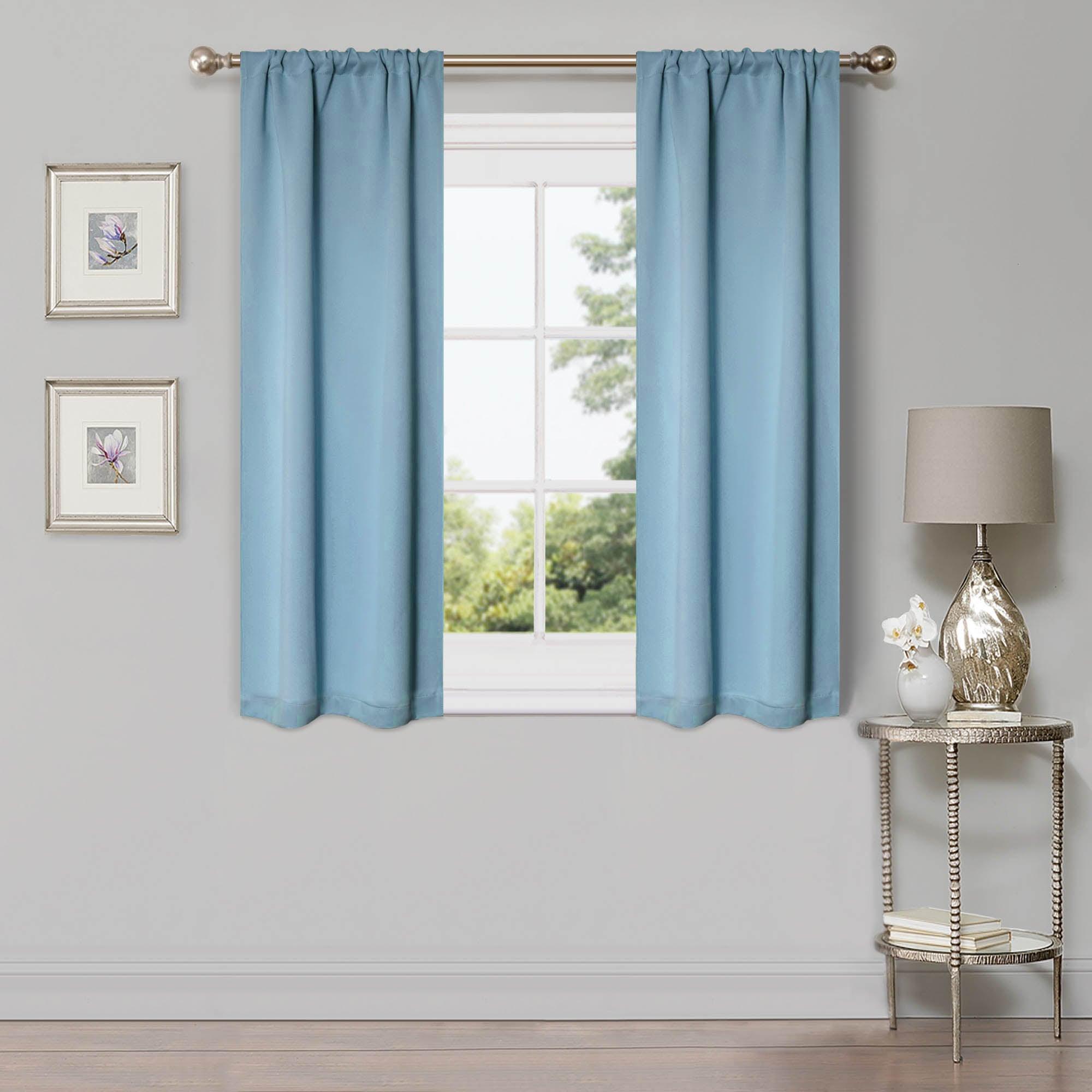 Solid Machine Washable Room Darkening Blackout Curtains, Set of 2 - Blackout Curtains by Superior Brand