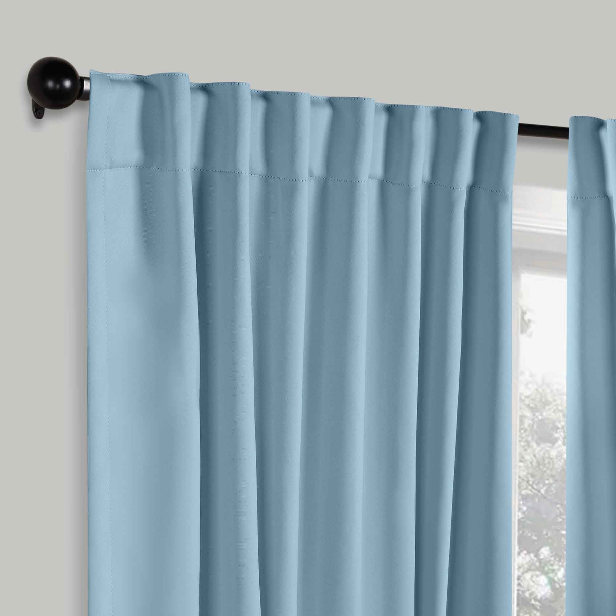 Solid Room Darkening Blackout Curtain Panels, Back Tabs, Set of 2 - Blackout Curtains by Superior