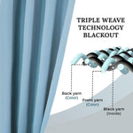 Solid Machine Washable Room Darkening Blackout Curtain 42 Inches - Blackout Curtains by Superior