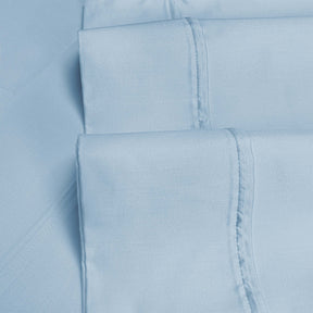 Egyptian Cotton 1200 Thread Count Eco-Friendly Solid Sheet Set - LightBlue