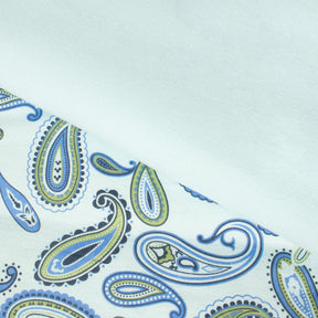 Superior Flannel Cotton Paisley Luxury Duvet Cover Set - Light Blue
