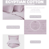 Egyptian Cotton 400 Thread Count Solid Luxury Duvet Cover Set - Egyptian Cotton Duvet Cover Set by Superior Brand