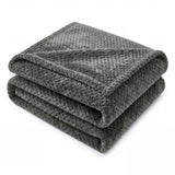Lily Pebbled Fluffy Fleece Blanket - Cozy Popcorn Textured Throw