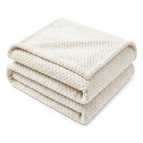 Lily Pebbled Fluffy Fleece Blanket - Cozy Popcorn Textured Throw