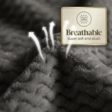 Lily Pebbled Fluffy Fleece Blanket - Cozy Popcorn Textured Throw