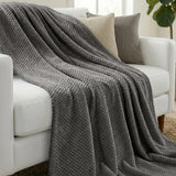 Lily Pebbled Fluffy Fleece Blanket - Cozy Popcorn Textured Throw
