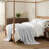 Lily Pebbled Fluffy Fleece Blanket - Cozy Popcorn Textured Throw