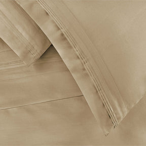 Superior Premium 650 Thread Count Egyptian Cotton Solid Deep Pocket Sheet Set - Linen