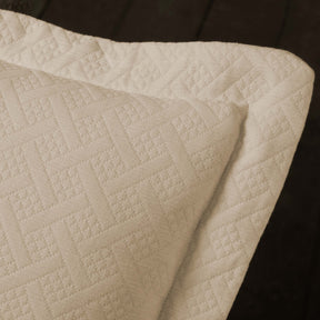 Basket Weave Matelasse Cotton Bedspread Set - Linen