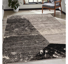 Superior Mabel Abstract Contemporary Indoor Area Rug or Runner  - Grey