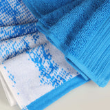 Marble and Solid Jacquard Cotton Hand Towel Set - 6 Piece