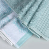 Marble and Solid Jacquard Cotton Hand Towel Set - 6 Piece