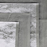 Cotton Marble and Solid Quick Dry 8 Piece Assorted Bathroom Towel Set