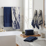 Marble Solid and Jacquard Assorted Cotton Towel Set - 10 Piece