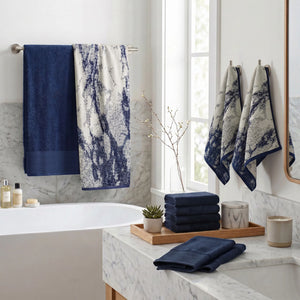 Navy Blue-Ivory