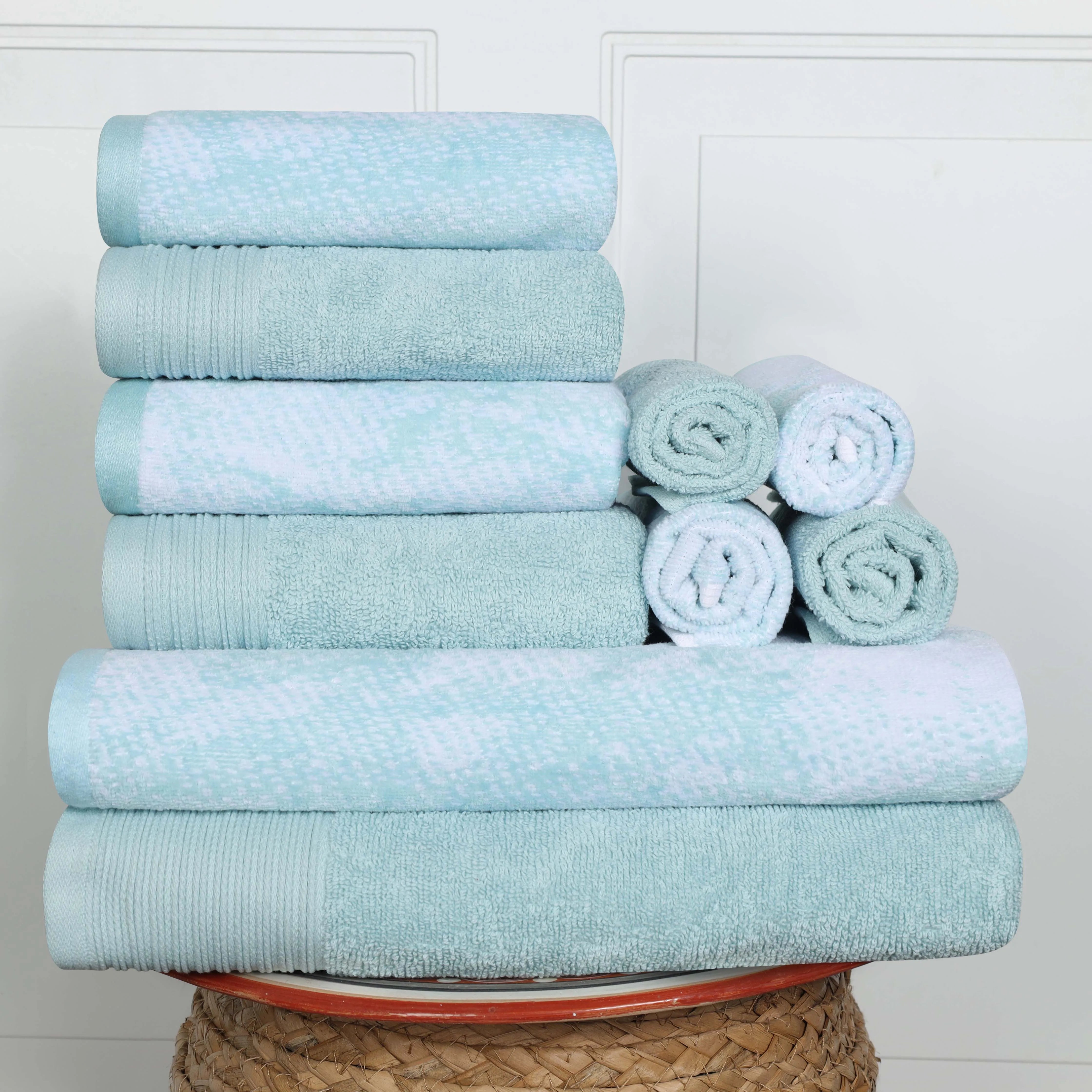 Marble Cotton Textured Towel Set 10-Piece - Towel Set by Superior Brand