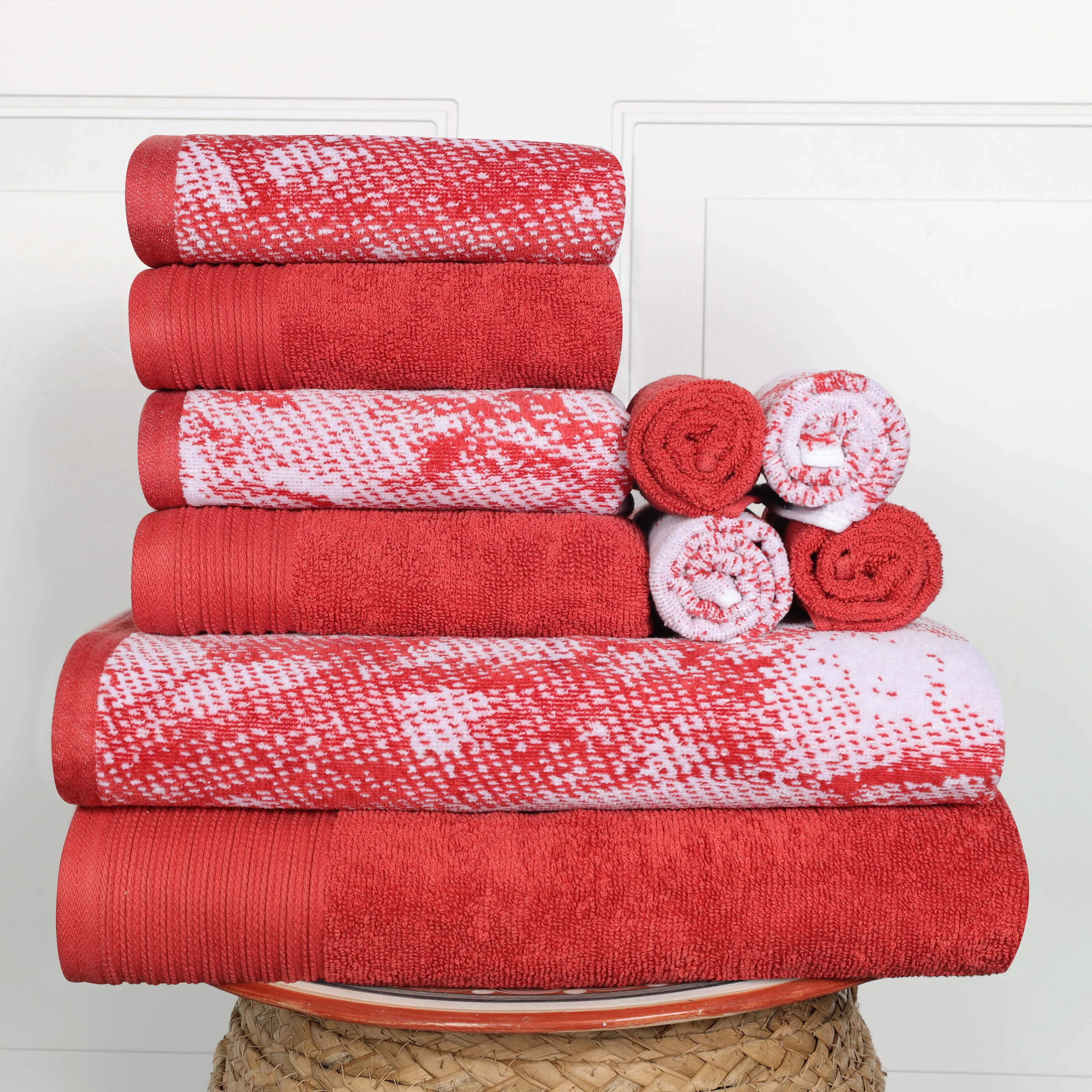 Marble Cotton Textured Towel Set 10-Piece - Towel Set by Superior Brand