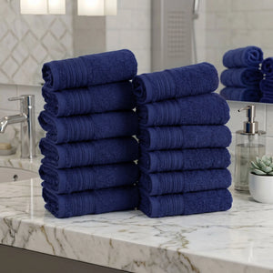 Navy Blue-Ivory