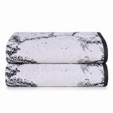 Marble Velour Oversized Cotton Bath Sheets – 2 Piece Set