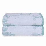 Marble Velour Oversized Cotton Bath Sheets – 2 Piece Set