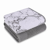 Marble & Solid Oversized Cotton Bath Sheets – Mixed 2 Piece Set