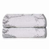 Marble Velour Oversized Cotton Bath Sheets – 2 Piece Set
