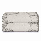 Marble Velour Oversized Cotton Bath Sheets – 2 Piece Set