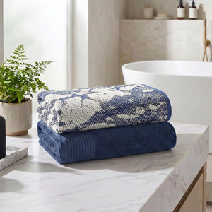 Navy Blue-Ivory