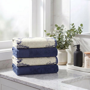 Navy Blue-Ivory